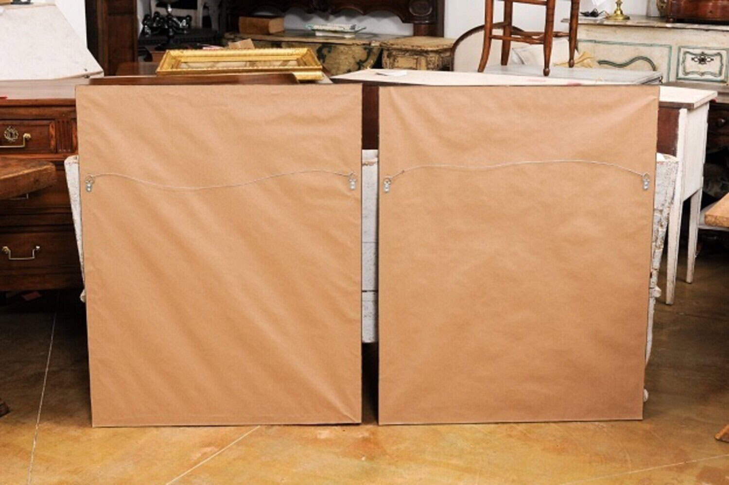 Italian Palisander Mirrors with Carved Frames from the 20th Century, Sold Each - JAA