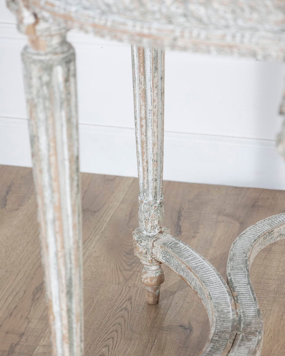 18th Century Louis XVI Period Console Table with Original Saint Anne Marble Top - JAA