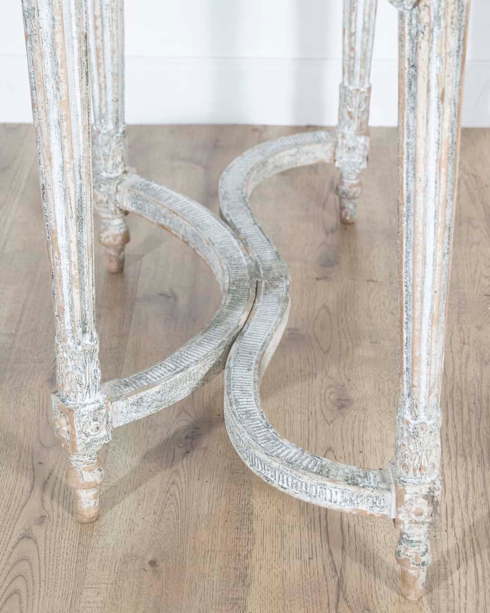 18th Century Louis XVI Period Console Table with Original Saint Anne Marble Top - JAA