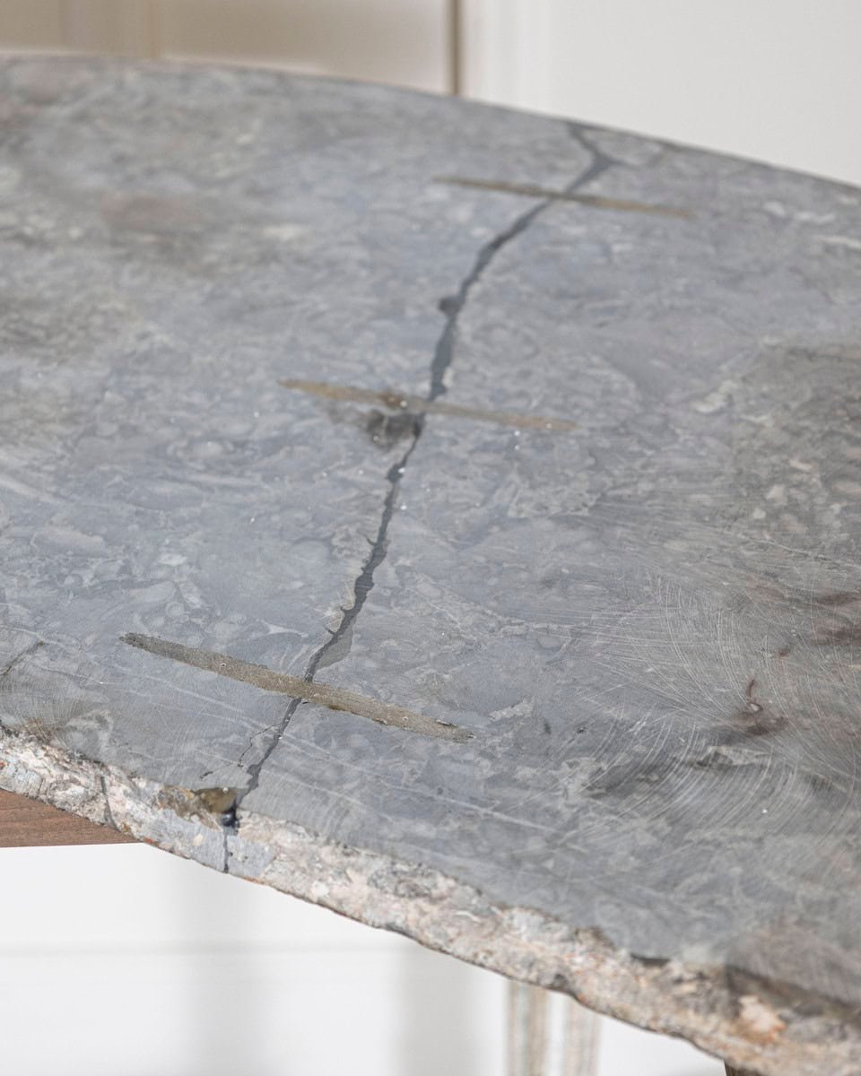 18th Century Louis XVI Period Console Table with Original Saint Anne Marble Top - JAA