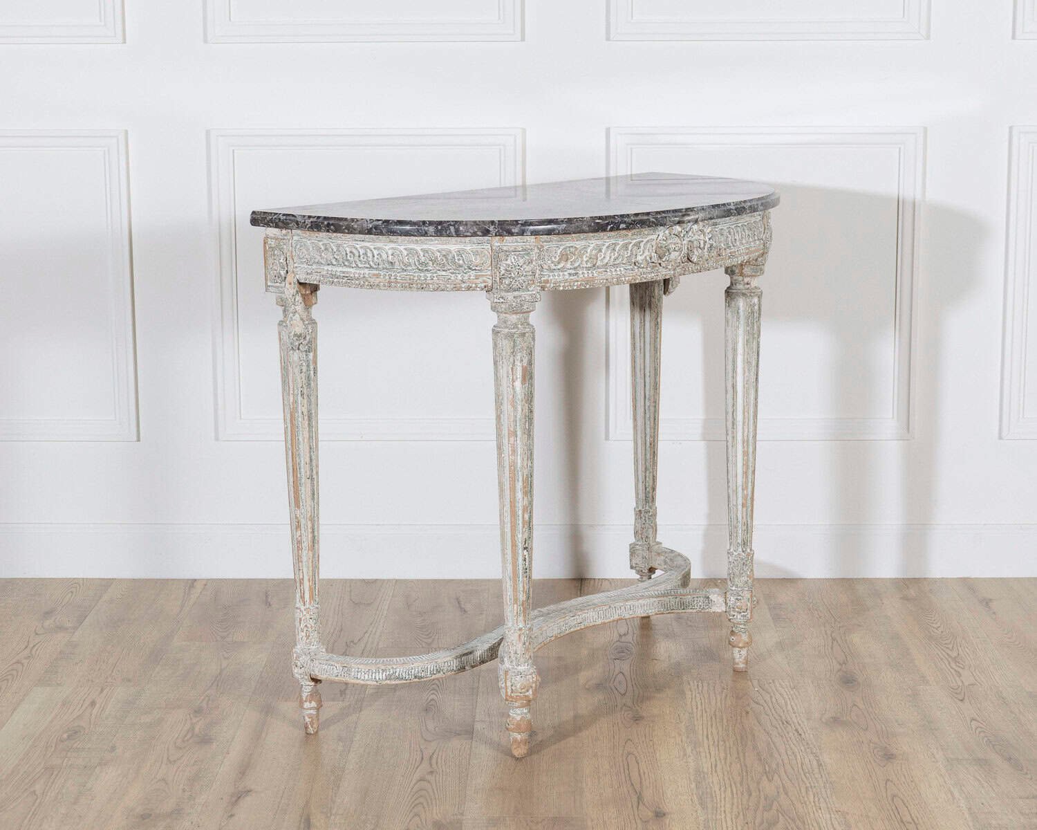 18th Century Louis XVI Period Console Table with Original Saint Anne Marble Top - JAA