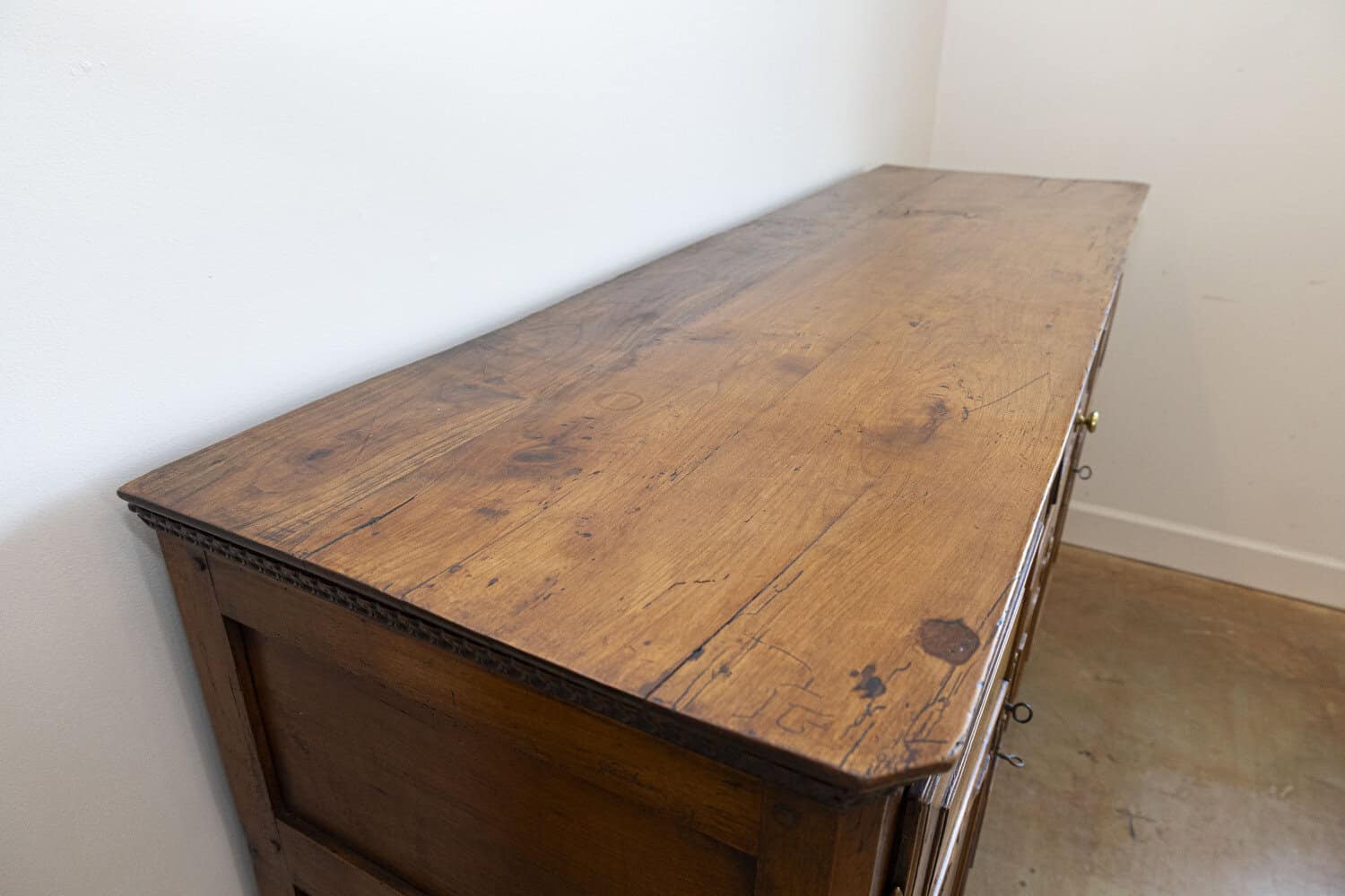 French 18th Century Louis XV Cherry Enfilade with Single Drawer and Three Doors - JAA