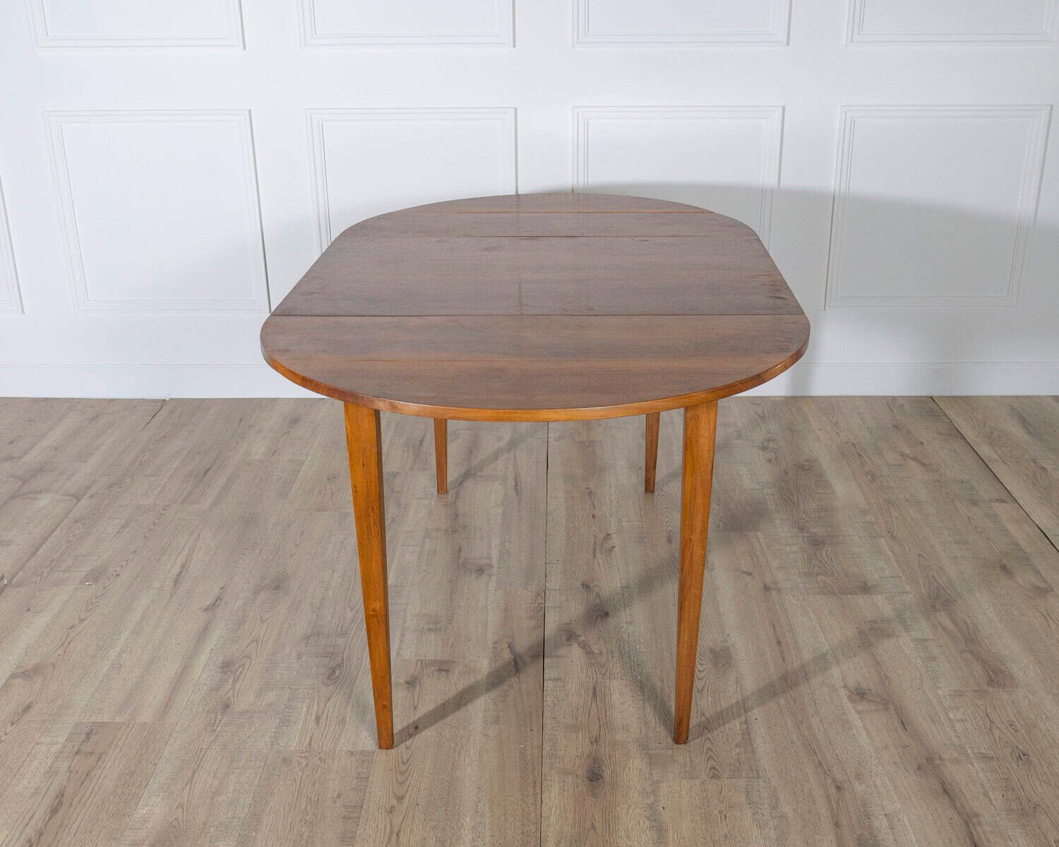 19th Century French Walnut Extension Dining Table with One Leaf - JAA