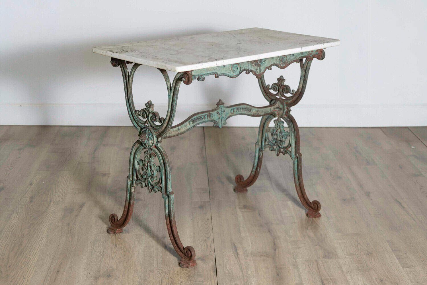 19th Century French Marble Top Bistro Table - JAA