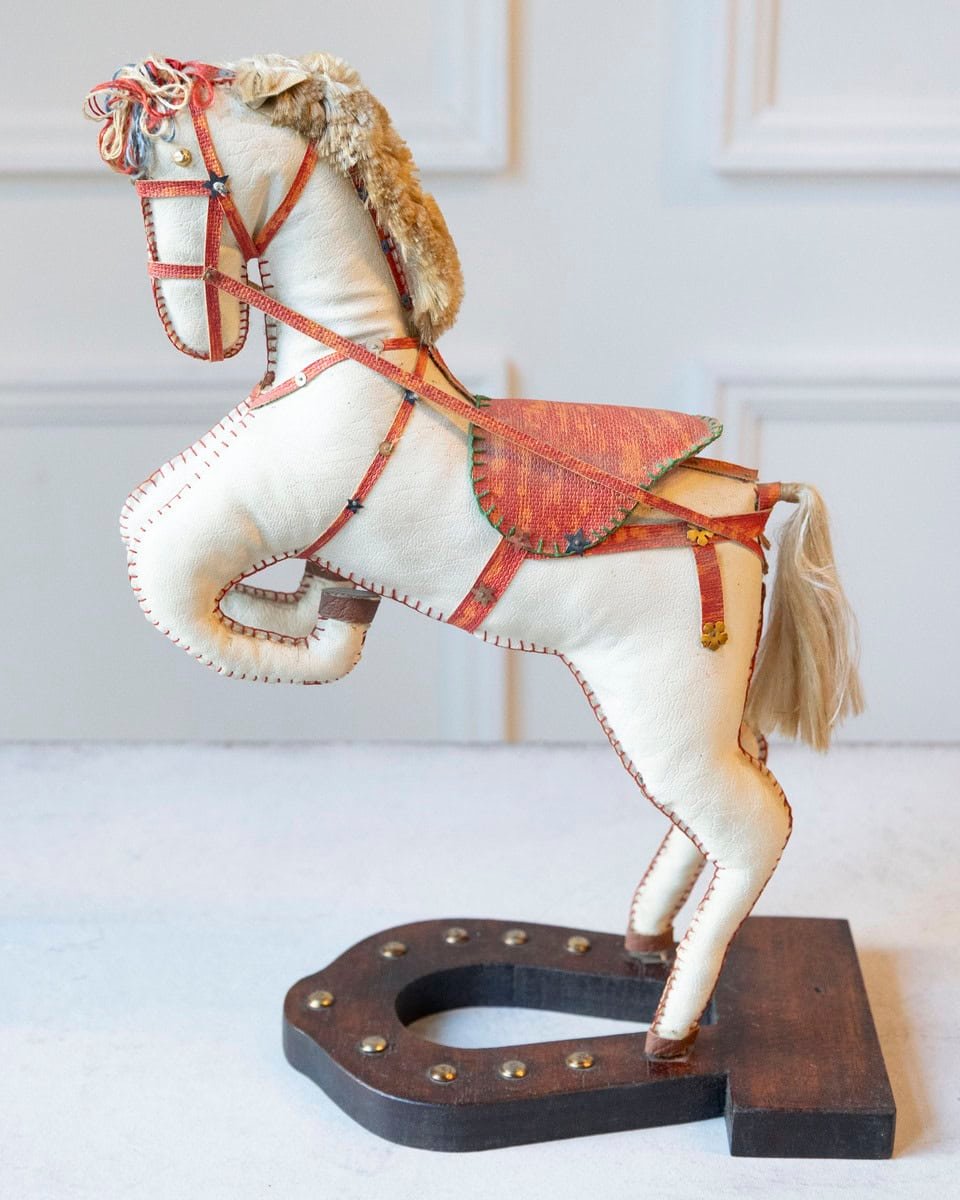 French Decorative Horse in Moleskin with Saddle and Harness, 20th Century - JAA