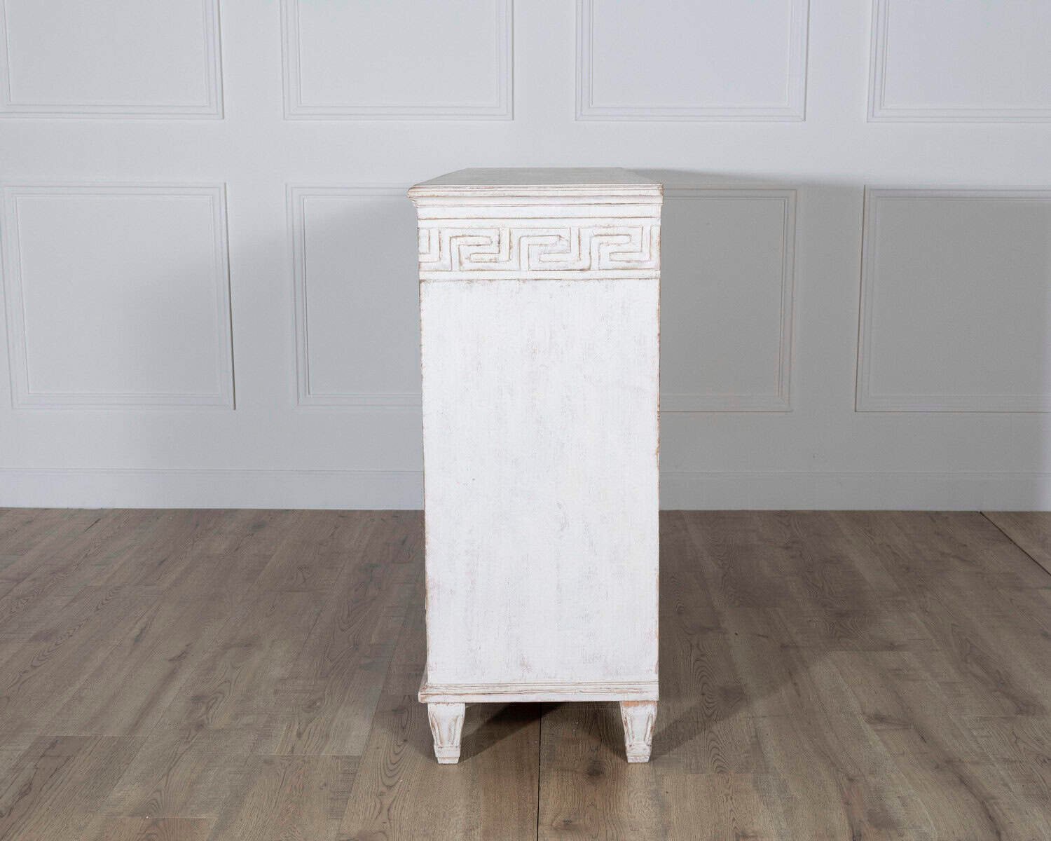 19th Century Swedish Painted Pine Sideboard with Greek Key Frieze - JAA