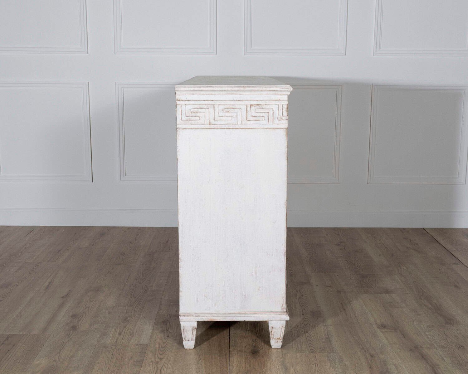 19th Century Swedish Painted Pine Sideboard with Greek Key Frieze - JAA