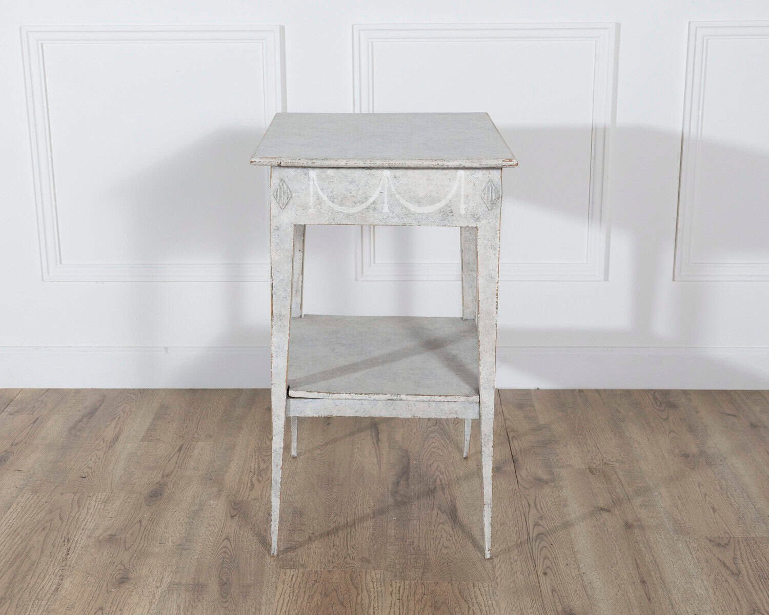 Swedish Gustavian Painted Console Table with Drawer and Shelf, Circa 1860 - JAA
