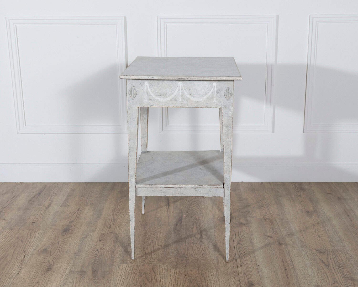 Swedish Gustavian Painted Console Table with Drawer and Shelf, Circa 1860 - JAA