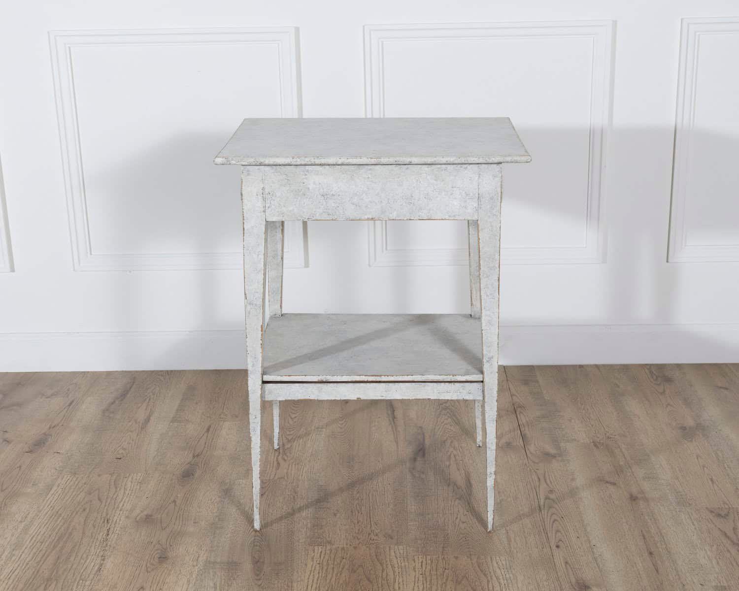 Swedish Gustavian Painted Console Table with Drawer and Shelf, Circa 1860 - JAA
