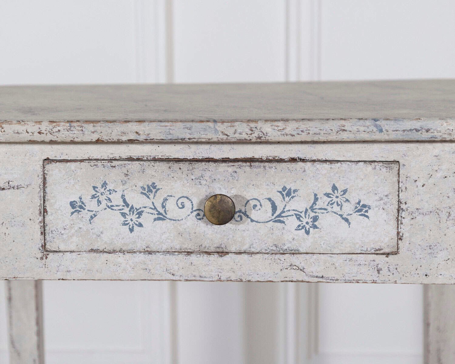 Swedish Painted Console Table with Drawer, circa 1880 - JAA