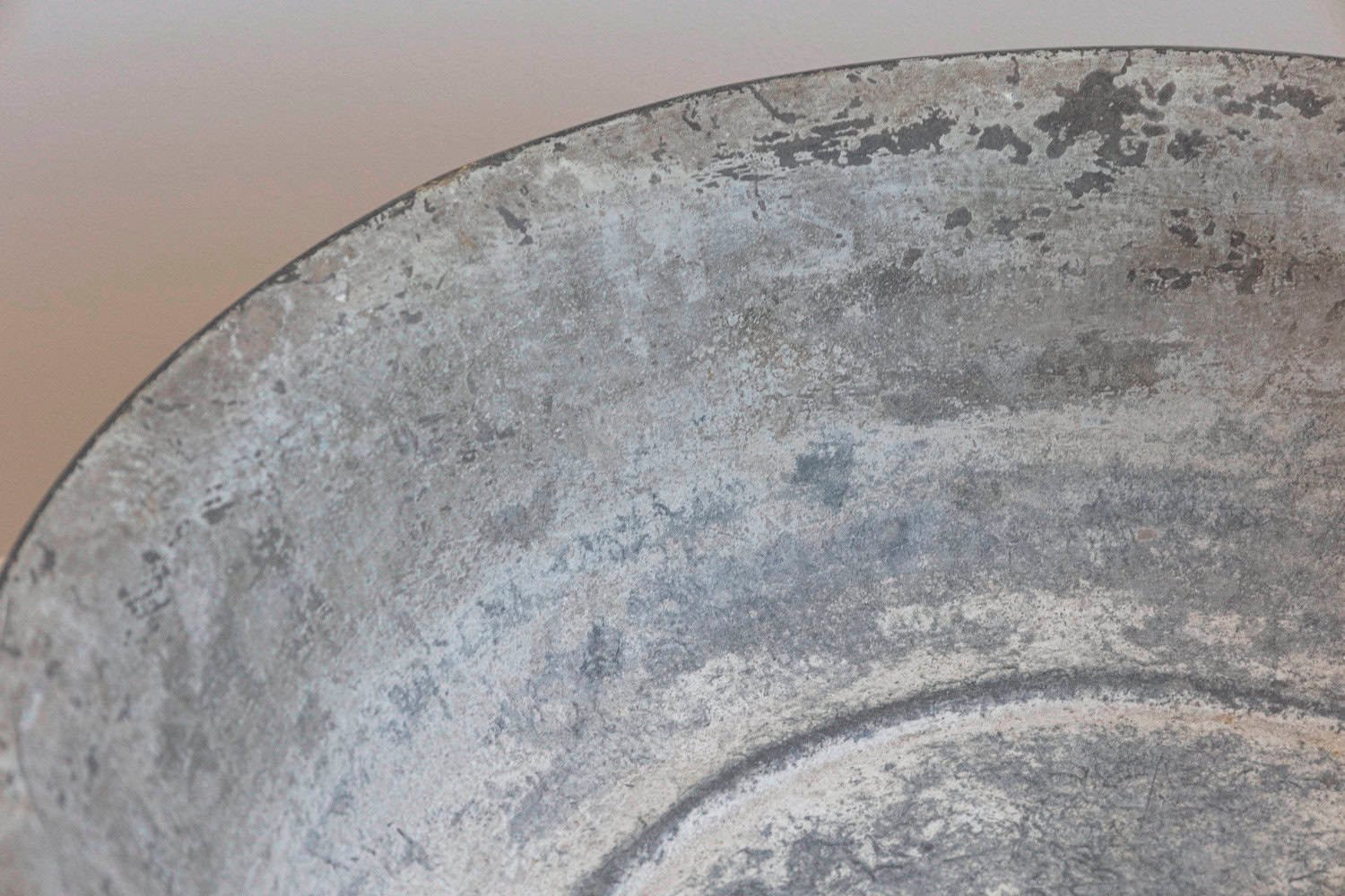 19th Century English Pine and Faux Bamboo Drum Table with Inner Metal Basin - JAA