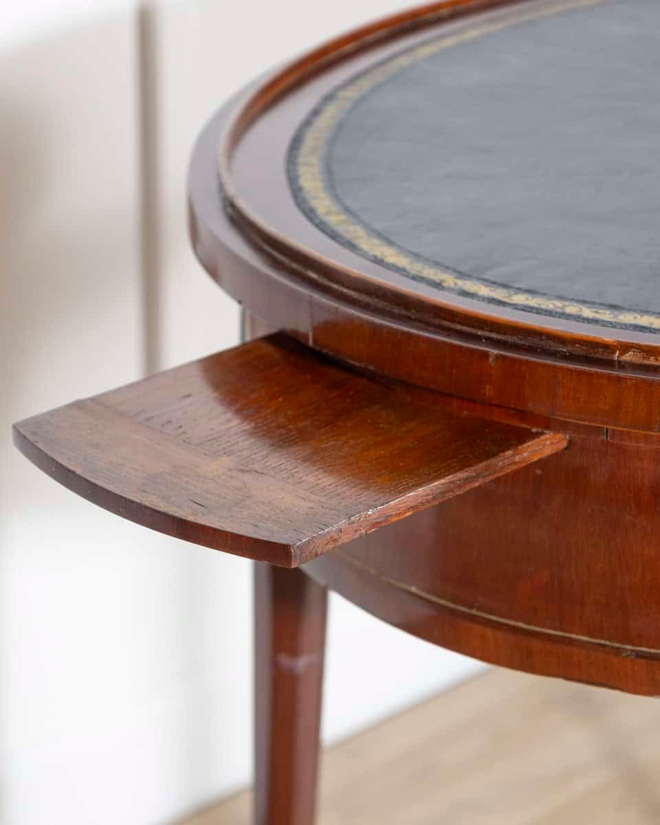 19th Century Louis XVI–Style Multifunction Oval Mahogany Table with Triple Tops - JAA