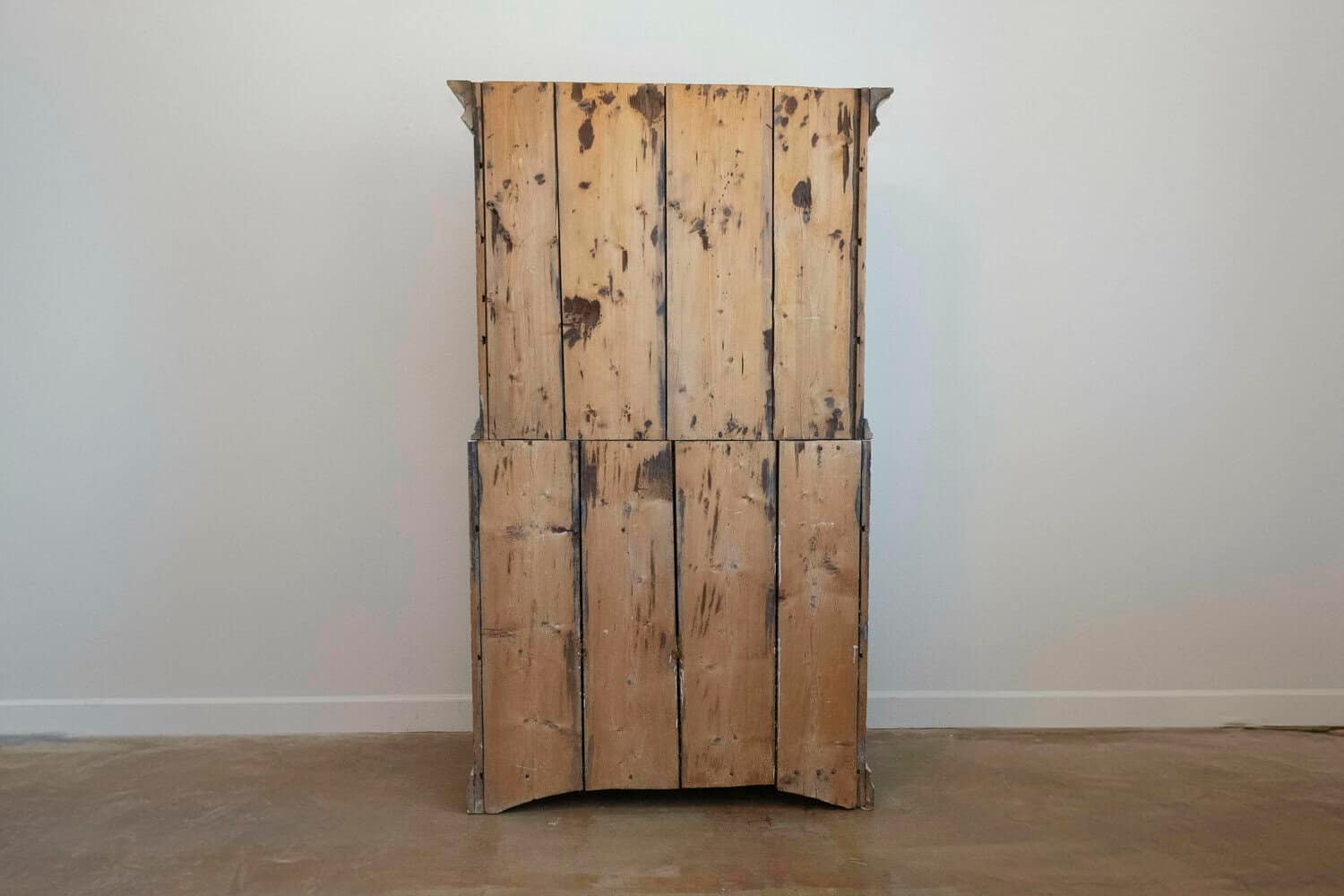 Swedish 1856 Two-part Painted Secretary with Four Doors and Slant Front Desk - JAA