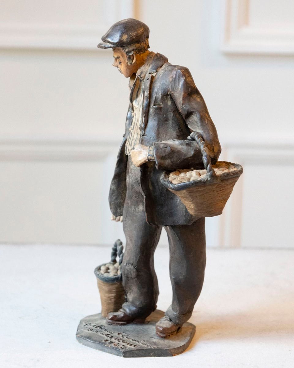 1968 Caltagirone Polychrome Terracotta Sculpture by Gaetano Romano - JAA