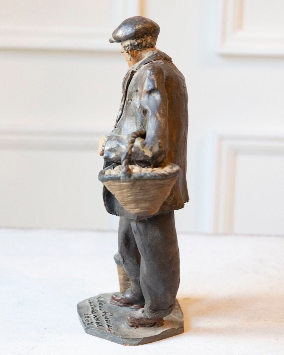 1968 Caltagirone Polychrome Terracotta Sculpture by Gaetano Romano - JAA