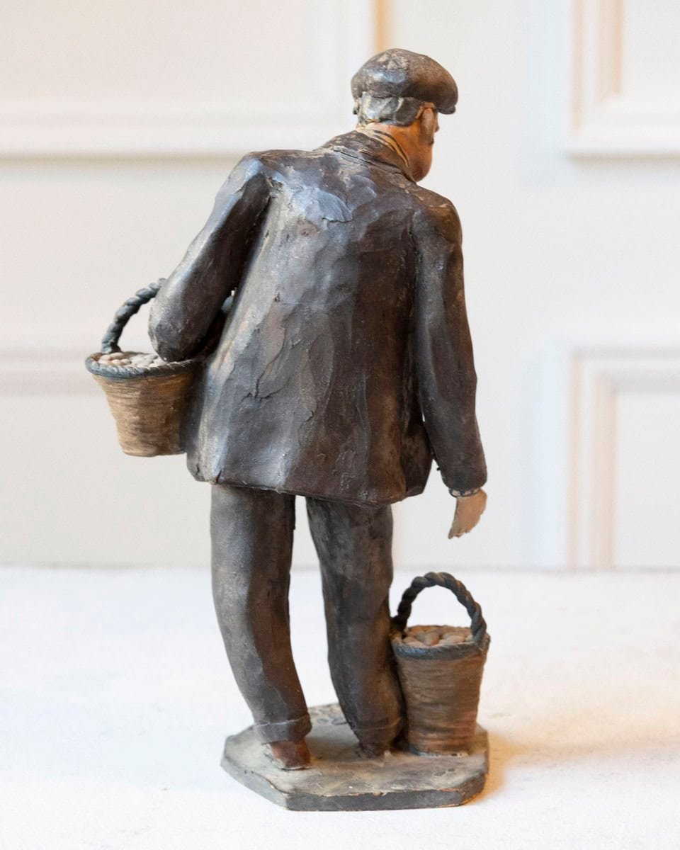 1968 Caltagirone Polychrome Terracotta Sculpture by Gaetano Romano - JAA