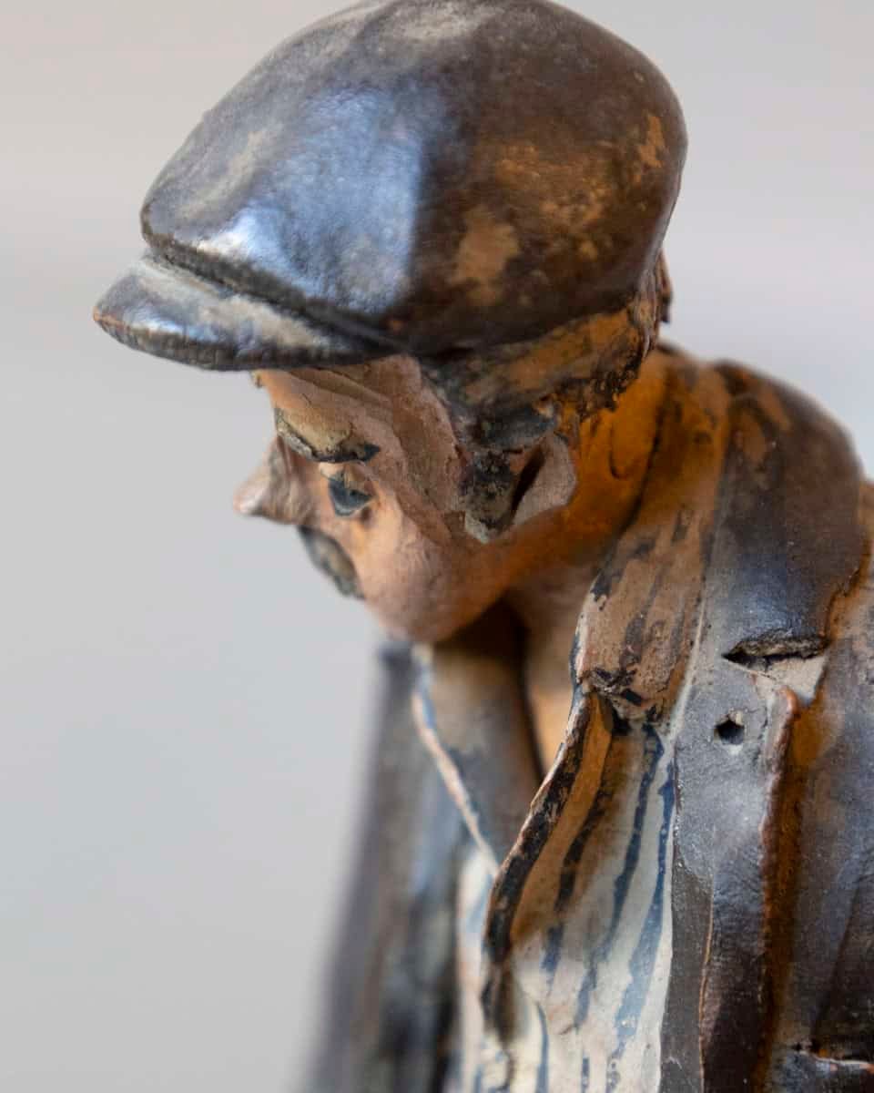 1968 Caltagirone Polychrome Terracotta Sculpture by Gaetano Romano - JAA