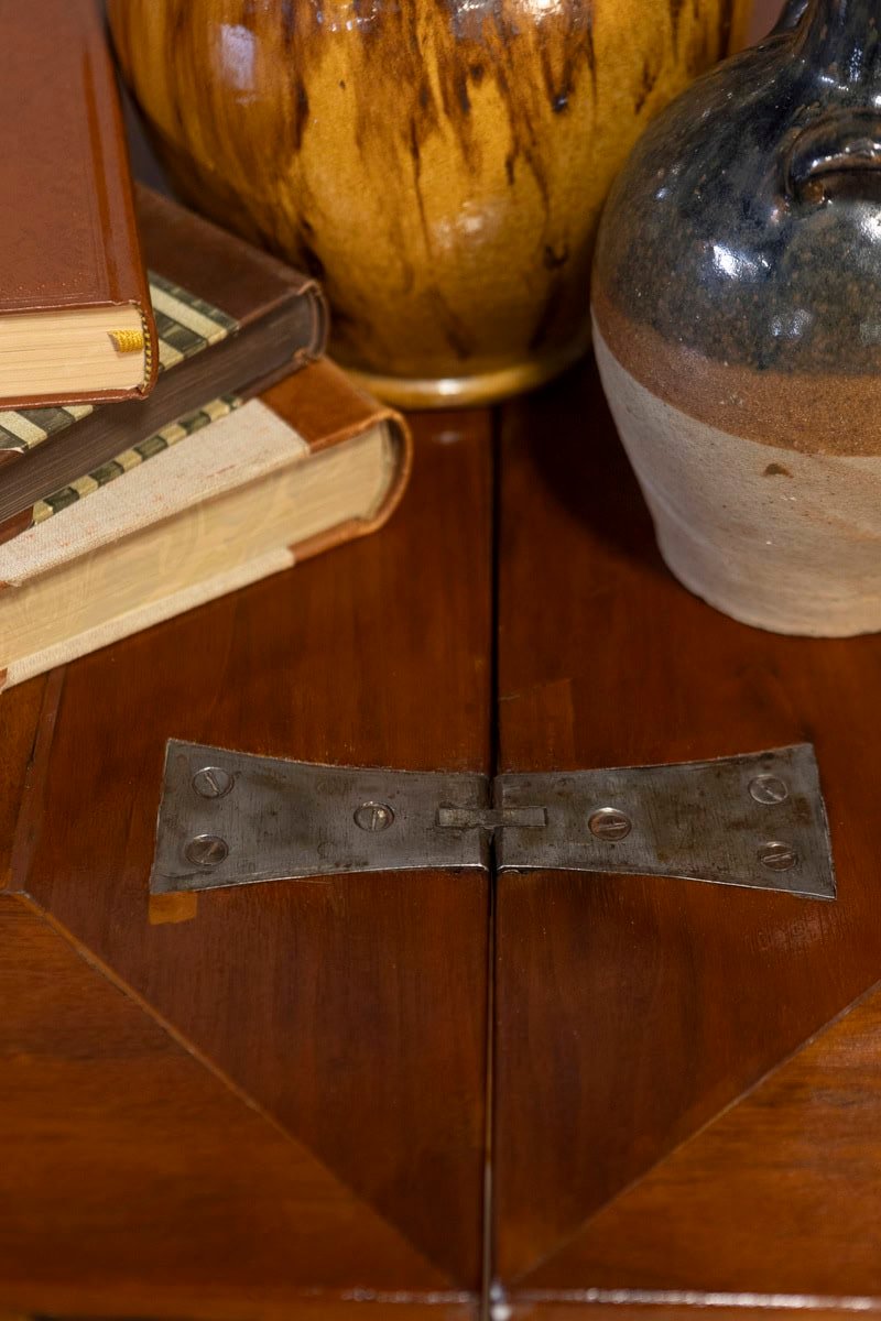 Italian Early 19th Century Walnut Folding Table with Tapered Legs - JAA