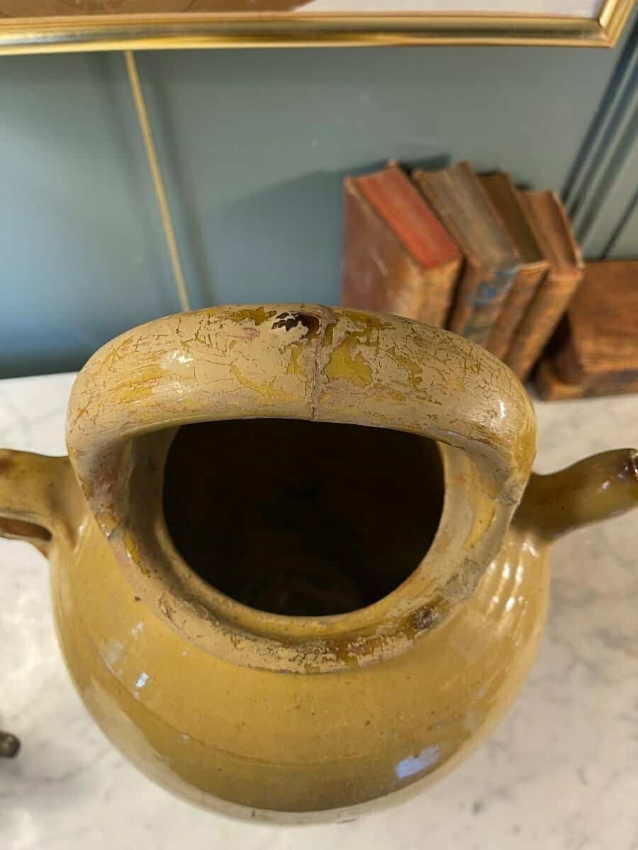 Yellow-Glazed Terracotta Jug, Late 19th–Early 20th Century - JAA