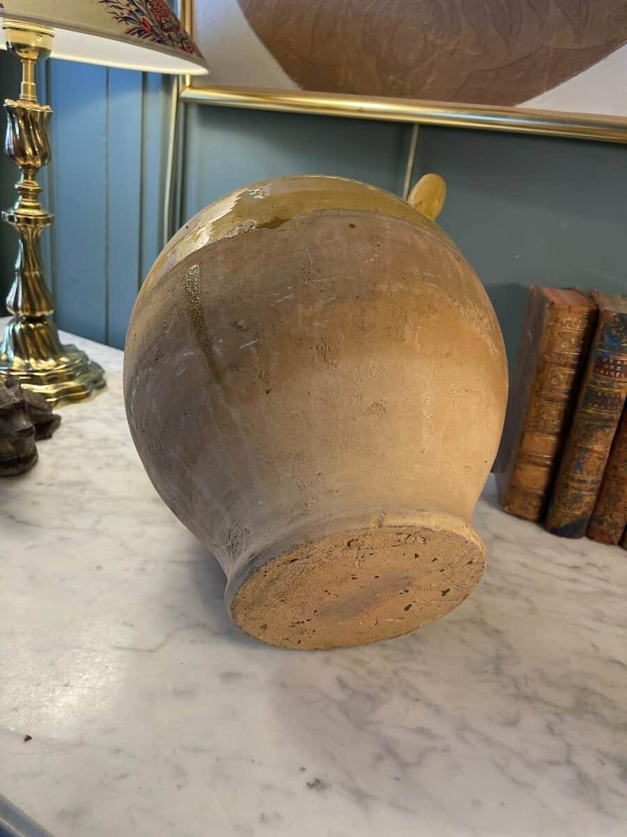 Yellow-Glazed Terracotta Jug, Late 19th–Early 20th Century - JAA