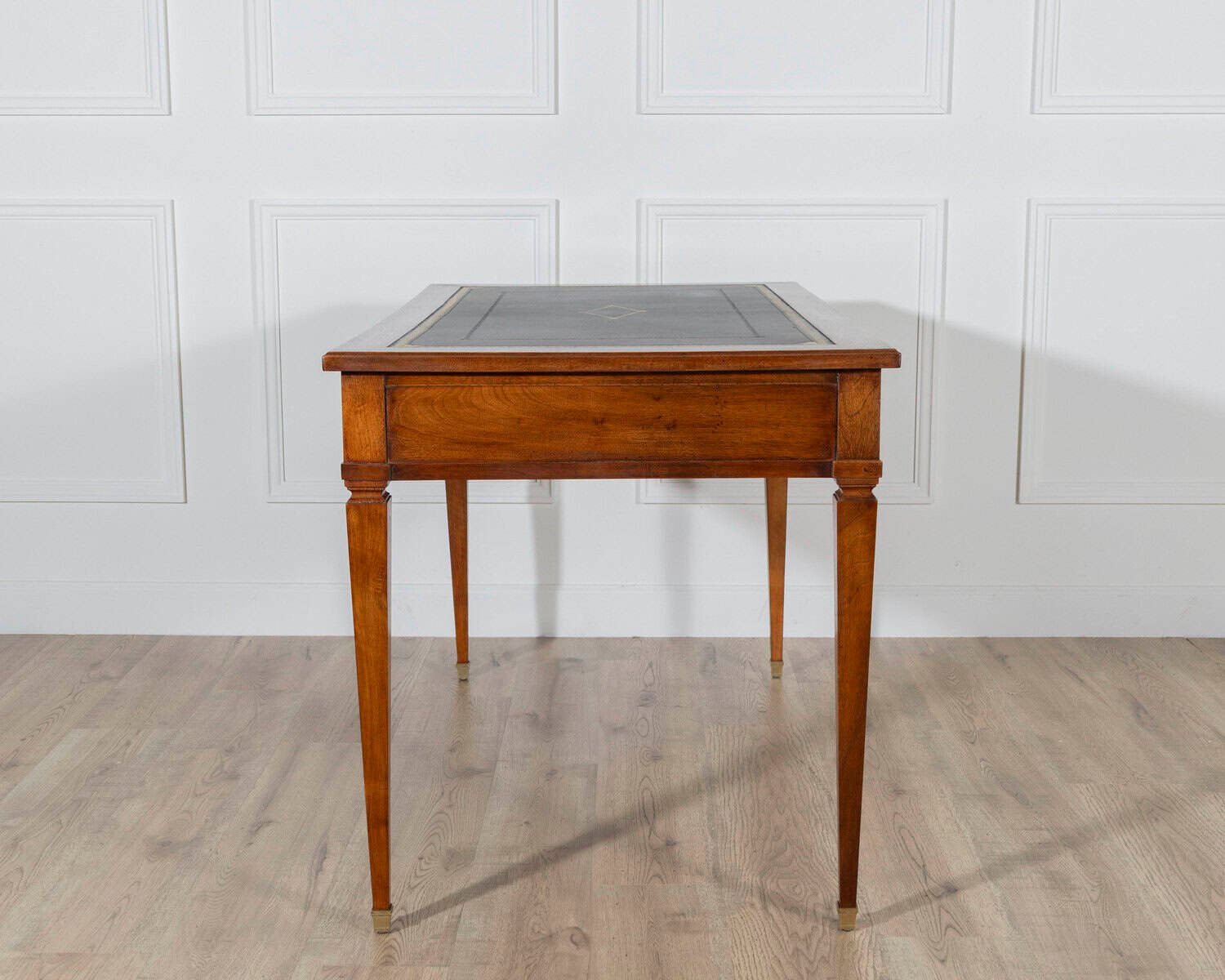 Louis XVI-Style Mahogany Writing Desk with Leather Top - JAA