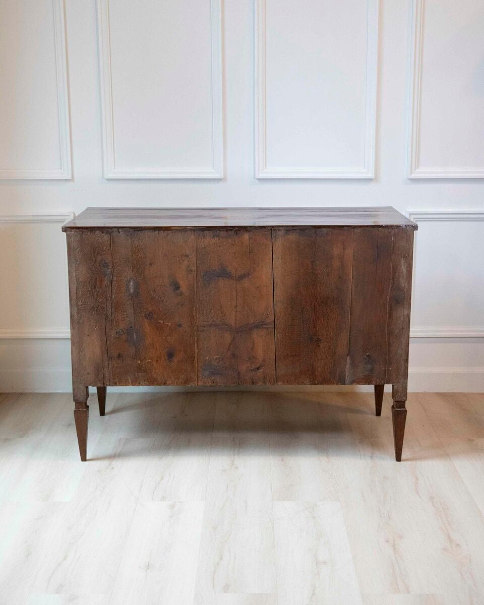 Walnut Chest Of Drawers With Inlays, Original Louis XVI, Late 18th Century - JAA