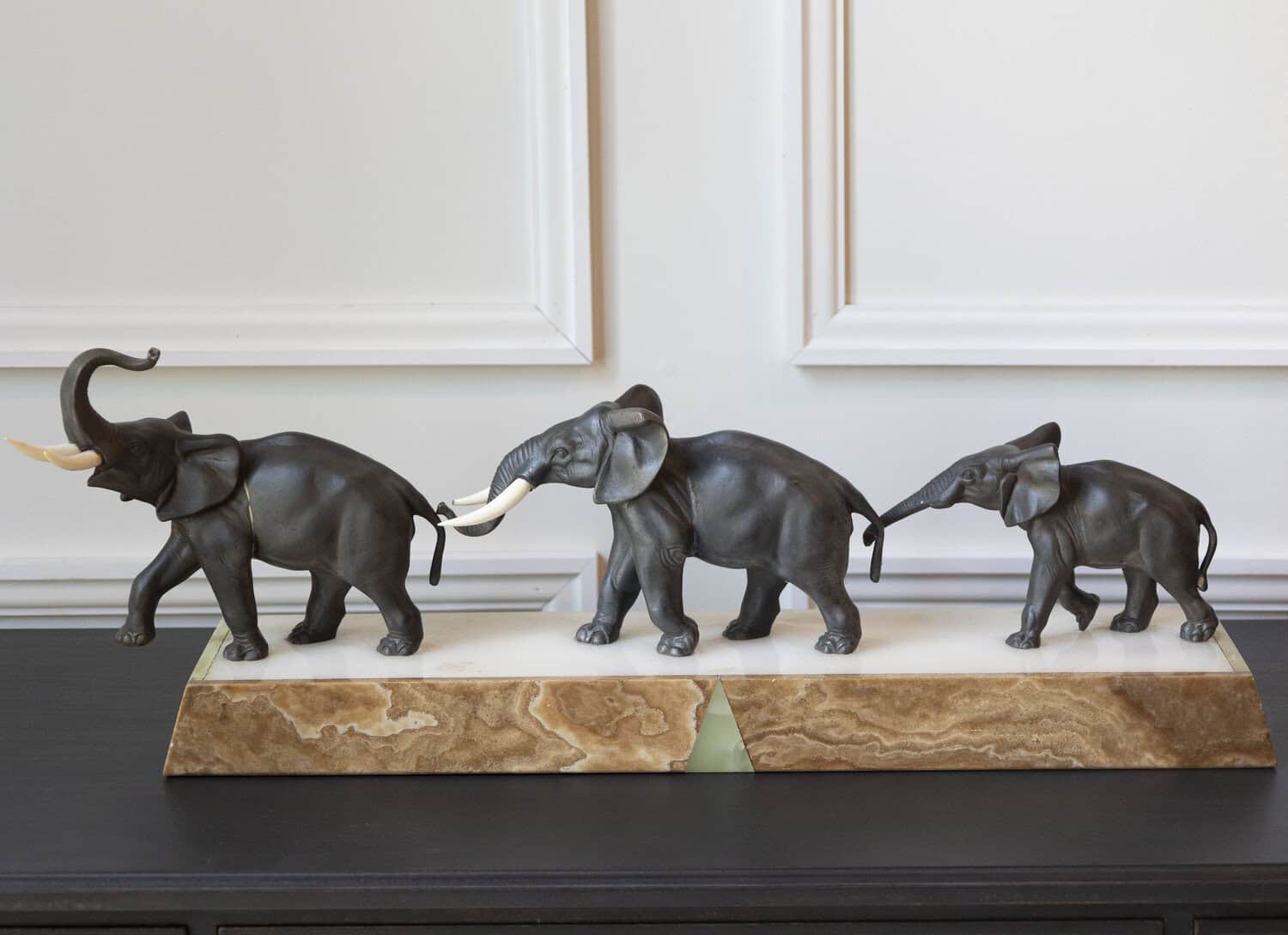 French 20th Century Elephant Sculpture - JAA