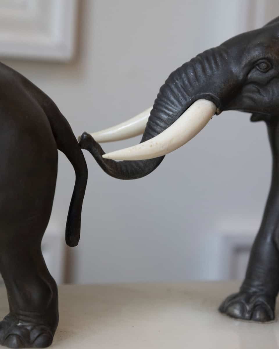 French 20th Century Elephant Sculpture - JAA