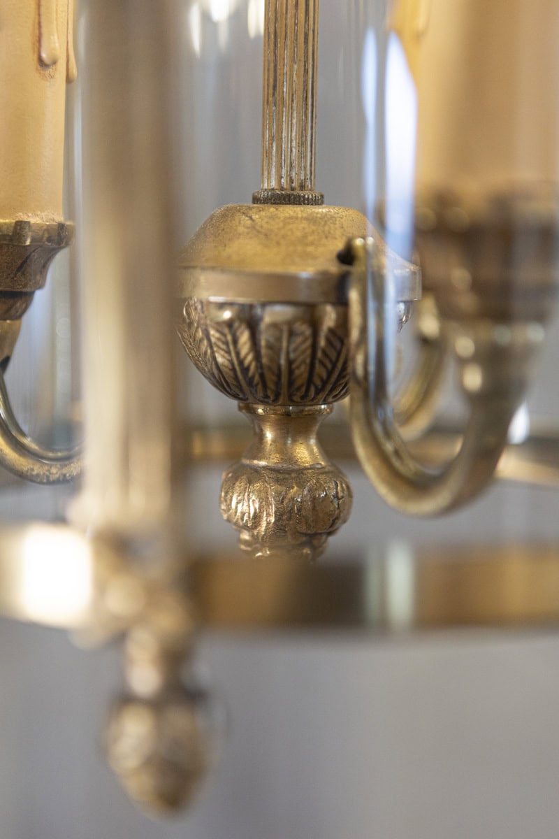 20th Century French Brass and Glass Lantern - JAA