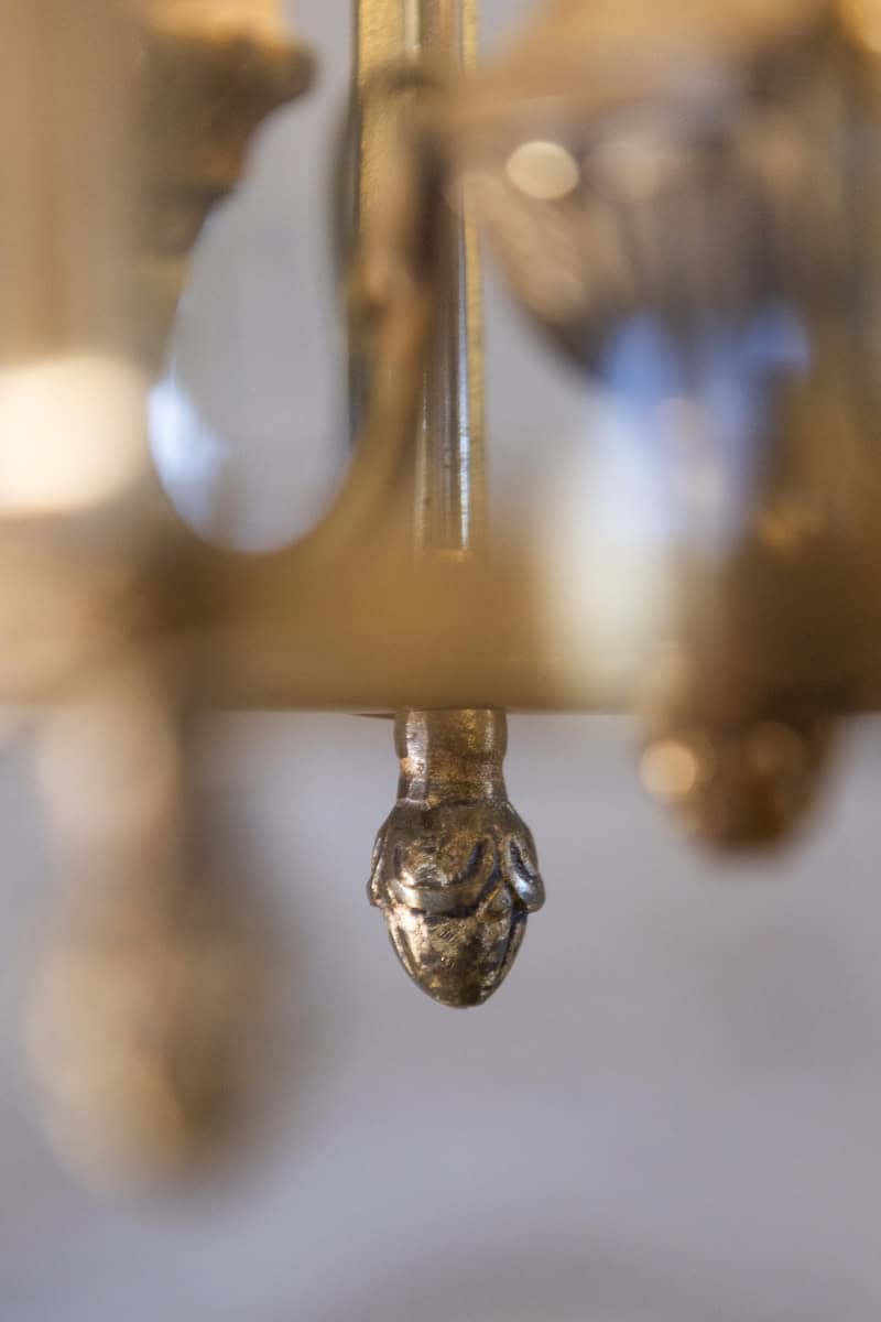 20th Century French Brass and Glass Lantern - JAA