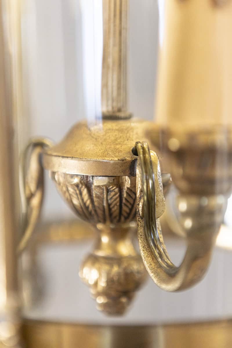 20th Century French Brass and Glass Lantern - JAA