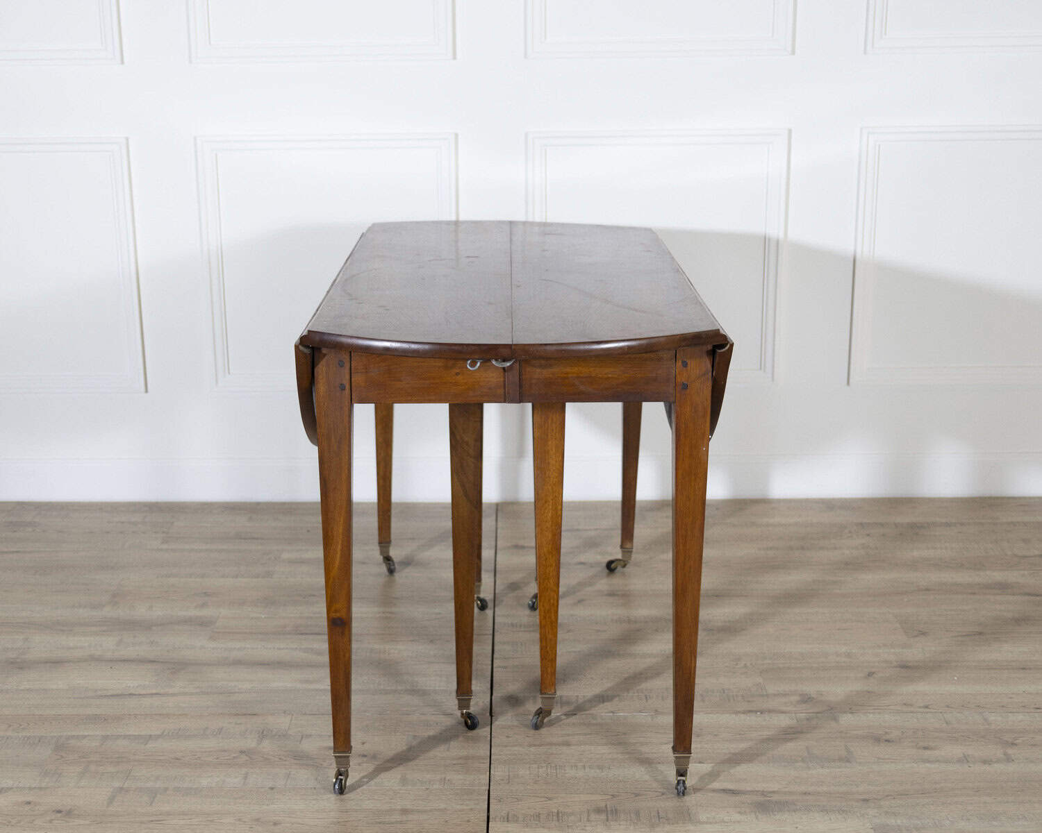 Early 20th Century French Restoration-Style Solid Walnut Extension Dining Table, 8 Feet - JAA