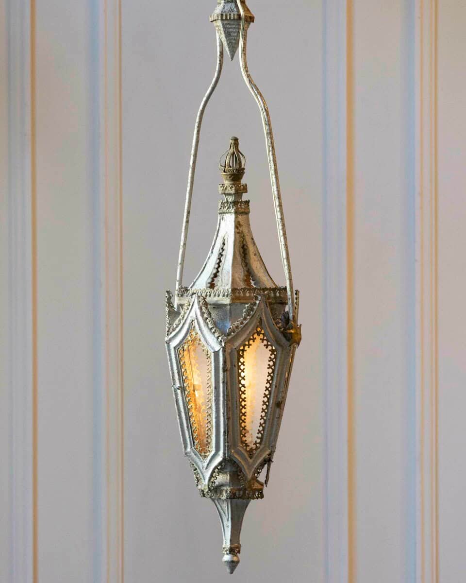 English 19th Century Painted Iron Gothic Revival Period Lanterns - JAA