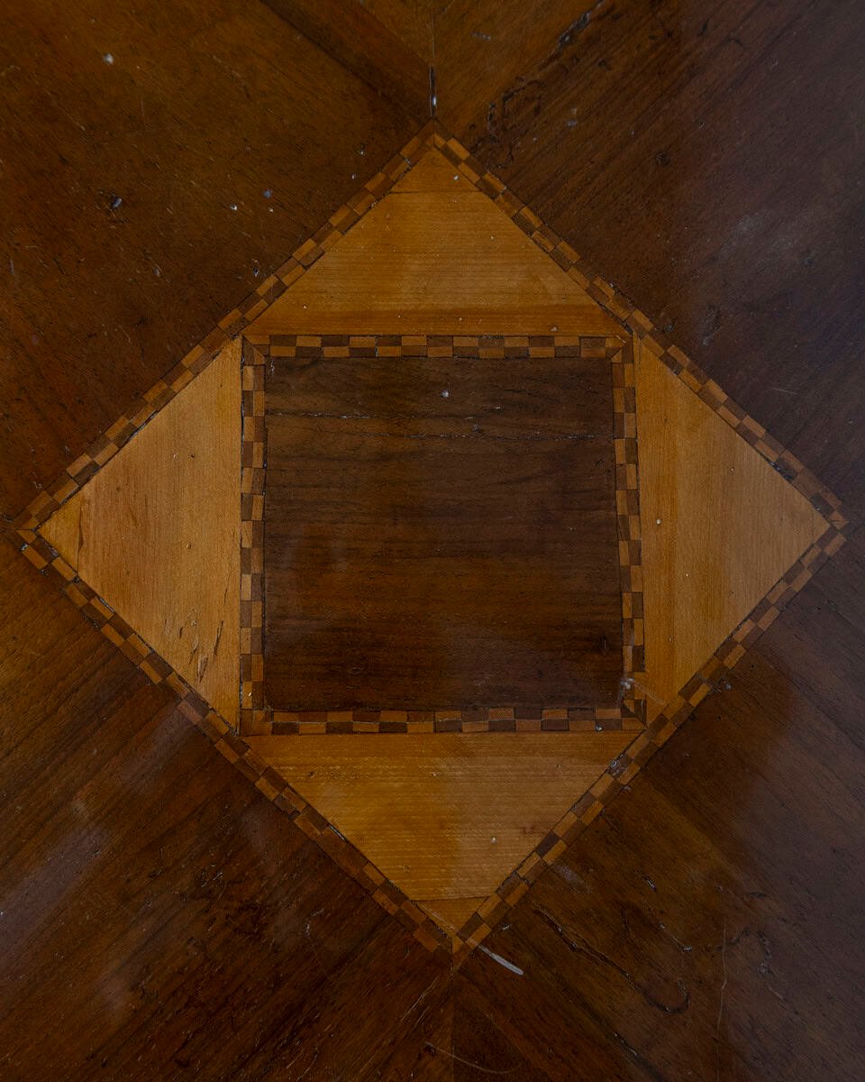 18th Century Tuscan Inlaid Game Table with Geometric Marquetry - JAA