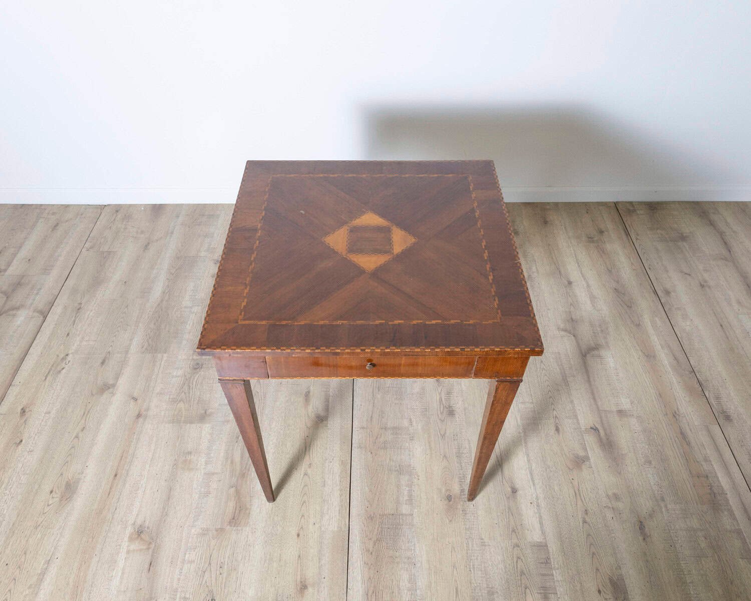18th Century Tuscan Inlaid Game Table with Geometric Marquetry - JAA