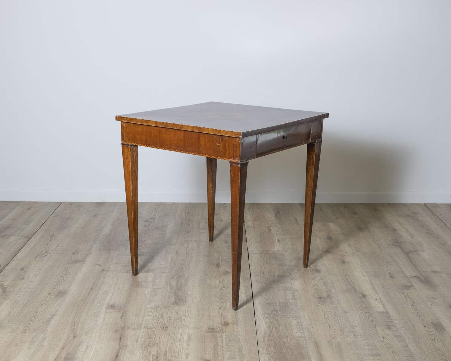 18th Century Tuscan Inlaid Game Table with Geometric Marquetry - JAA