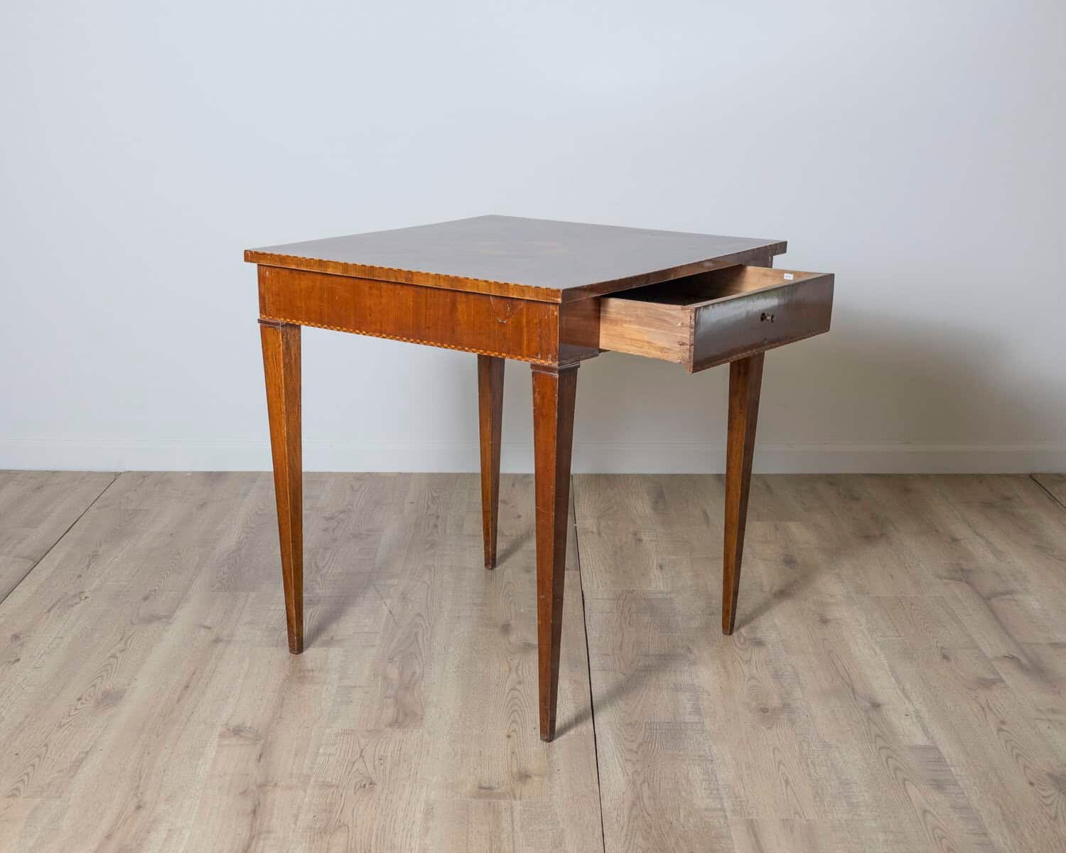 18th Century Tuscan Inlaid Game Table with Geometric Marquetry - JAA