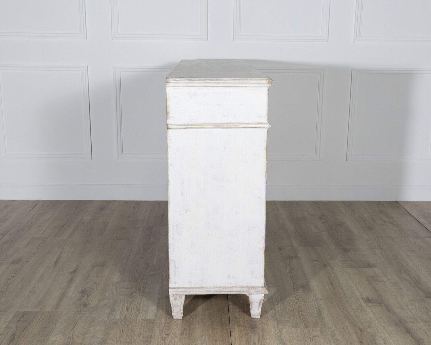 19th Century Swedish Painted Sideboard in Pine with Diamond Panel Doors - JAA