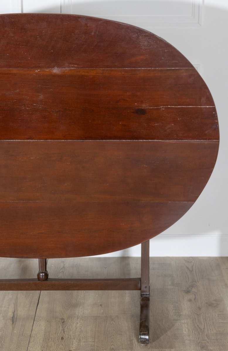 19th Century French Mahogany Winegrower’s Tilt-Top Table from Burgundy - JAA