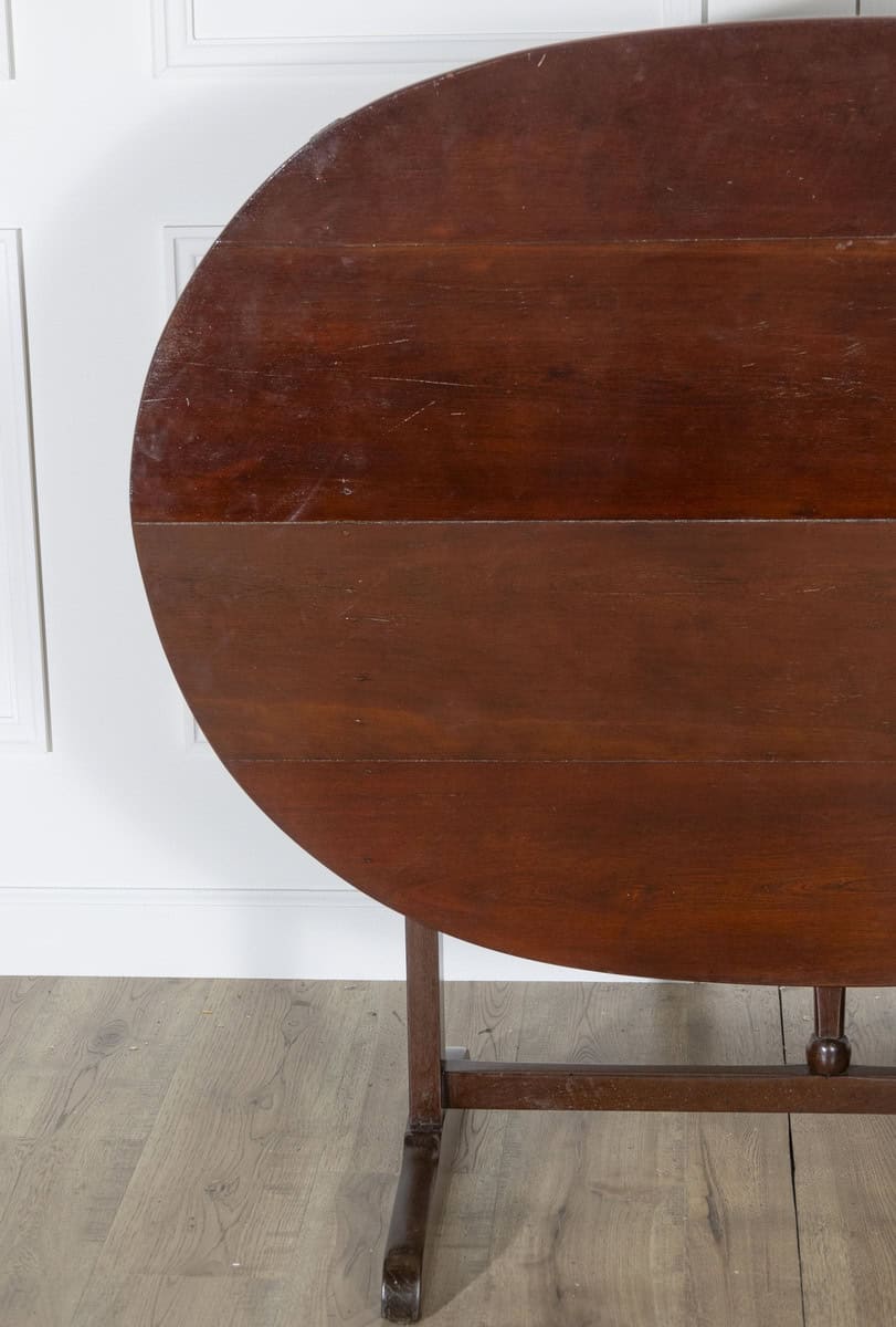 19th Century French Mahogany Winegrower’s Tilt-Top Table from Burgundy - JAA