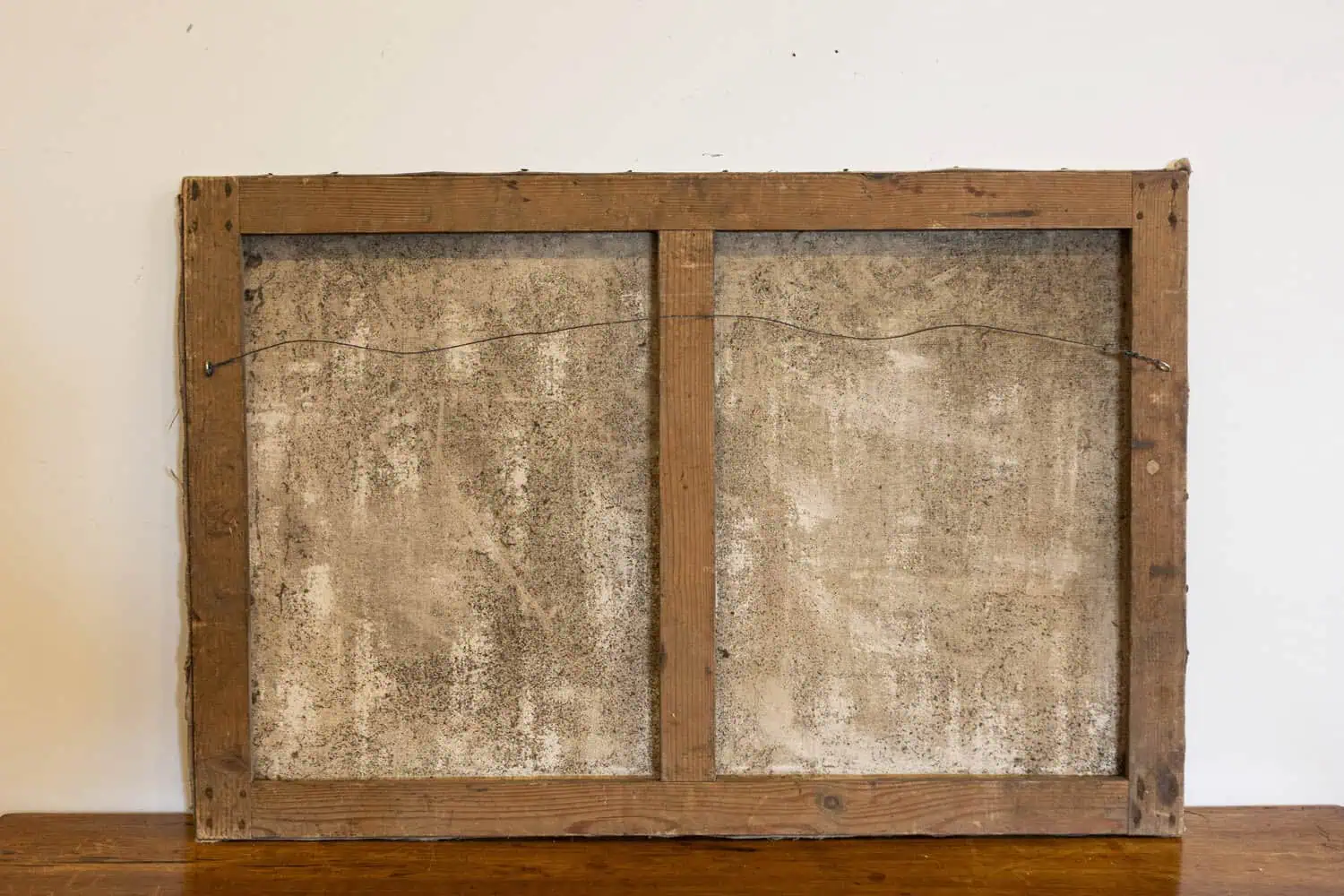 French 1890s Oil Provençal Painting of a Social Gathering in Shades of Blue - JAA