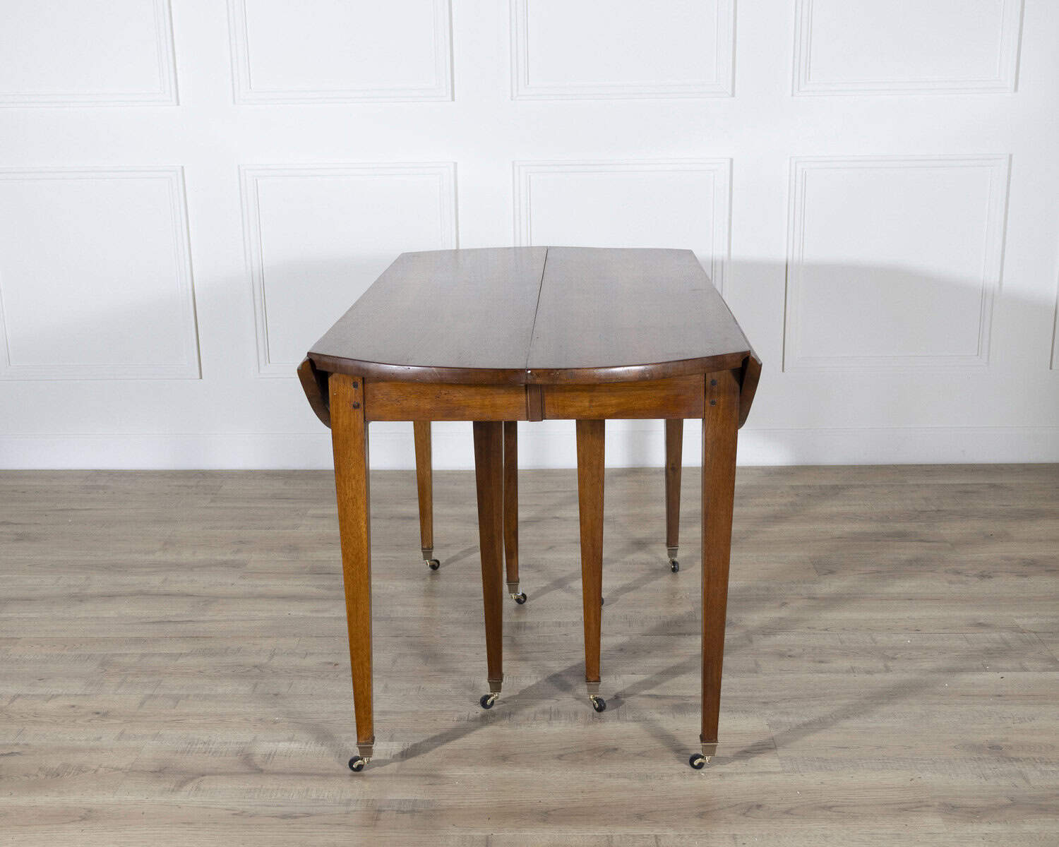 Early 20th Century French Restoration-Style Solid Walnut Extension Dining Table, 8 Feet - JAA