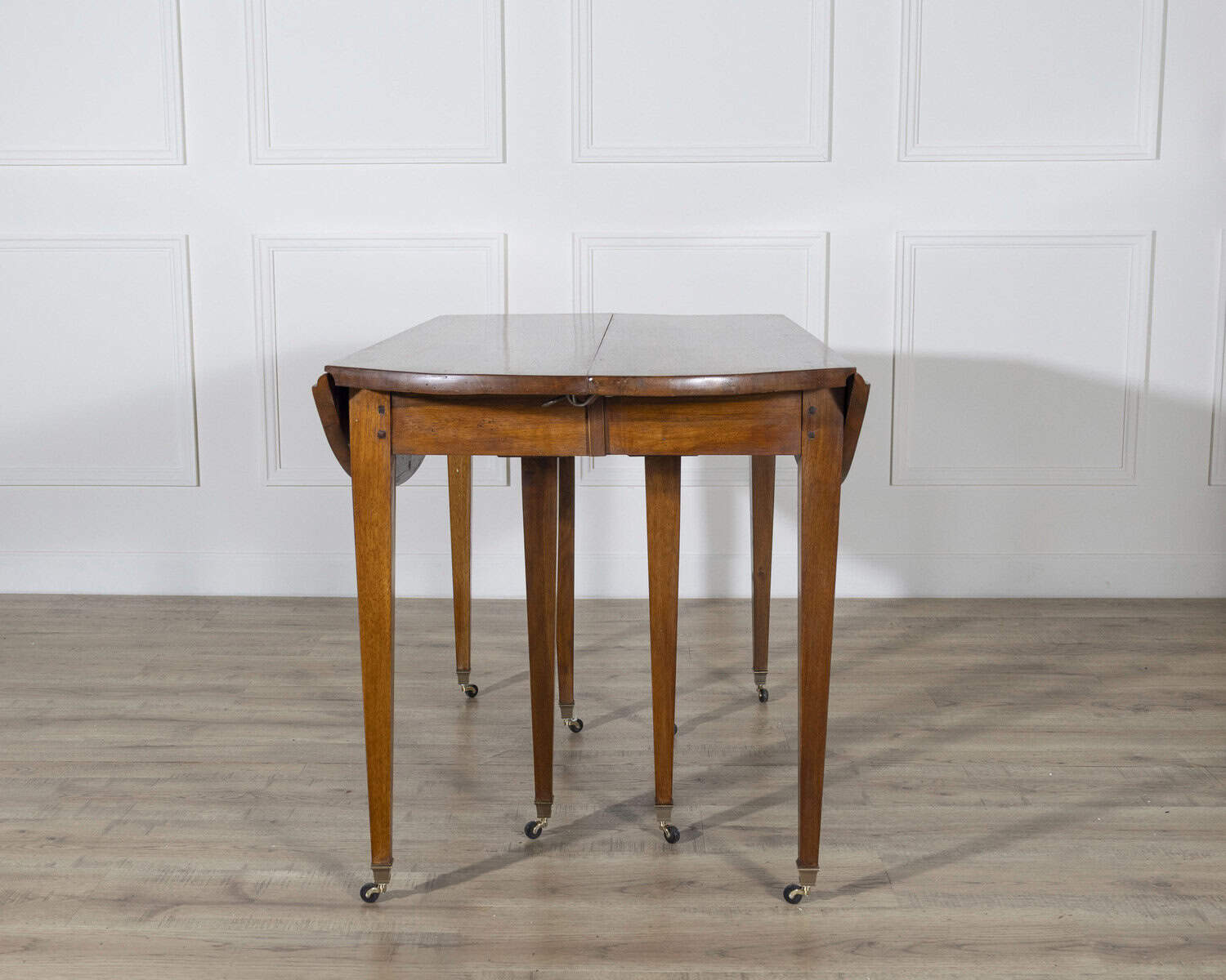 Early 20th Century French Restoration-Style Solid Walnut Extension Dining Table, 8 Feet - JAA