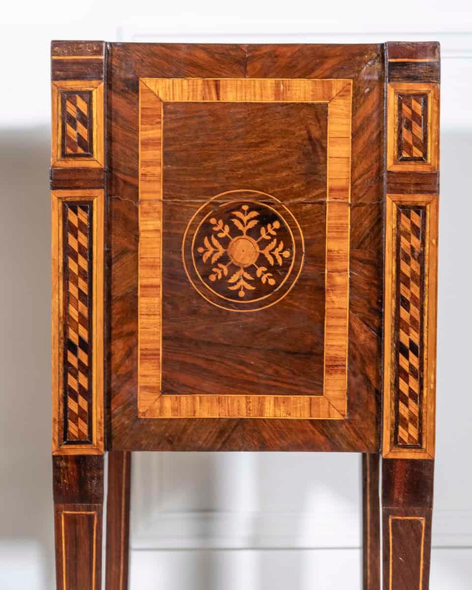 Second Half Of The 18th Century Inlayed And Veneered Neoclassic Bedside Tables - JAA
