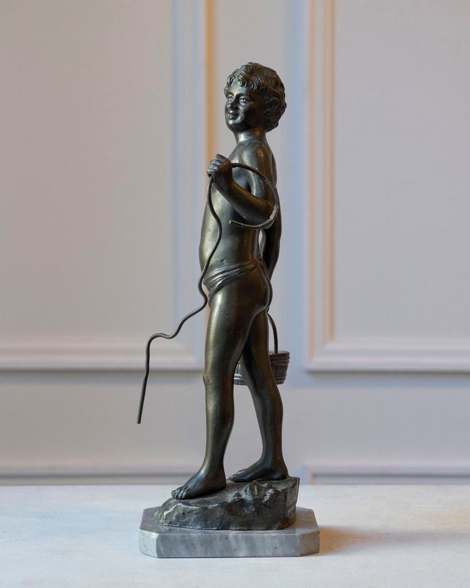 Bronze Sculpture. Boy Late 19th Century - JAA