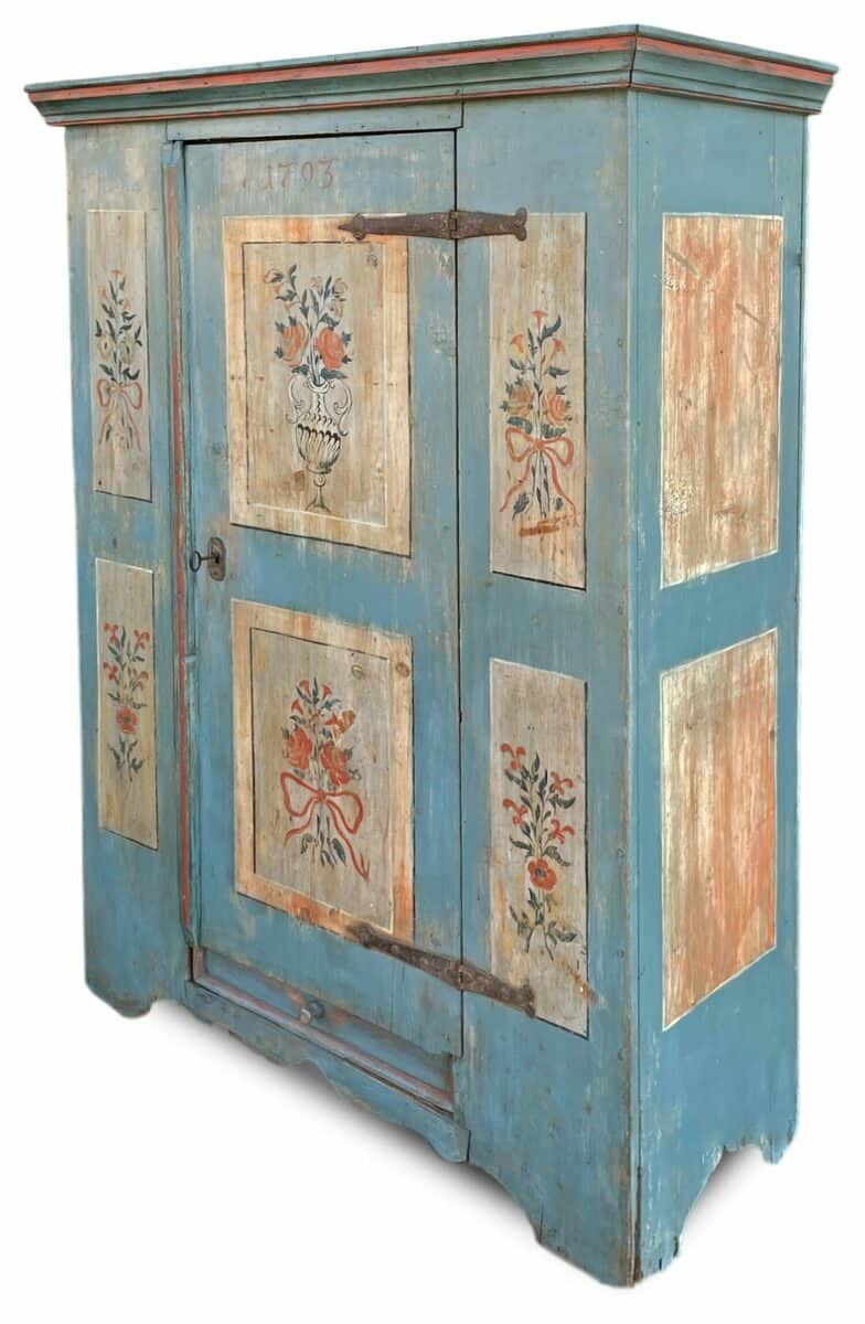 Painted Cupboard Dated 1793 - JAA
