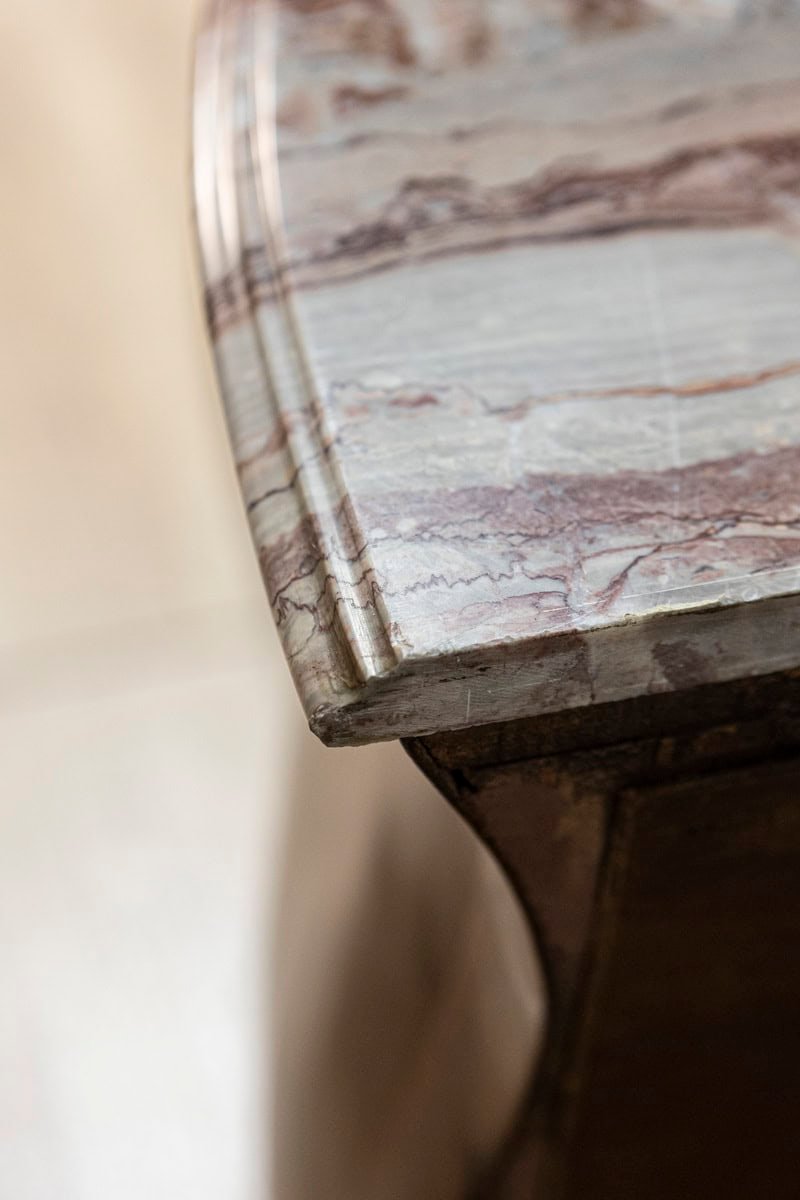 Pair of 20th Century Italian Marble top Commodes Circa 1900 - JAA