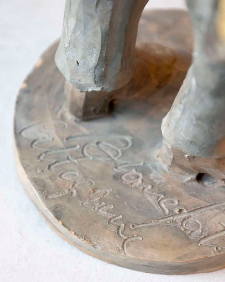 1968 Caltagirone Polychrome Terracotta Sculpture by Gaetano Romano - JAA