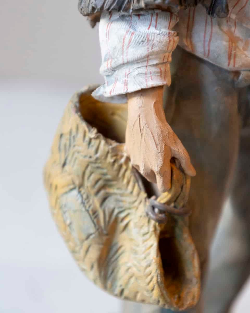 1968 Caltagirone Polychrome Terracotta Sculpture by Gaetano Romano - JAA